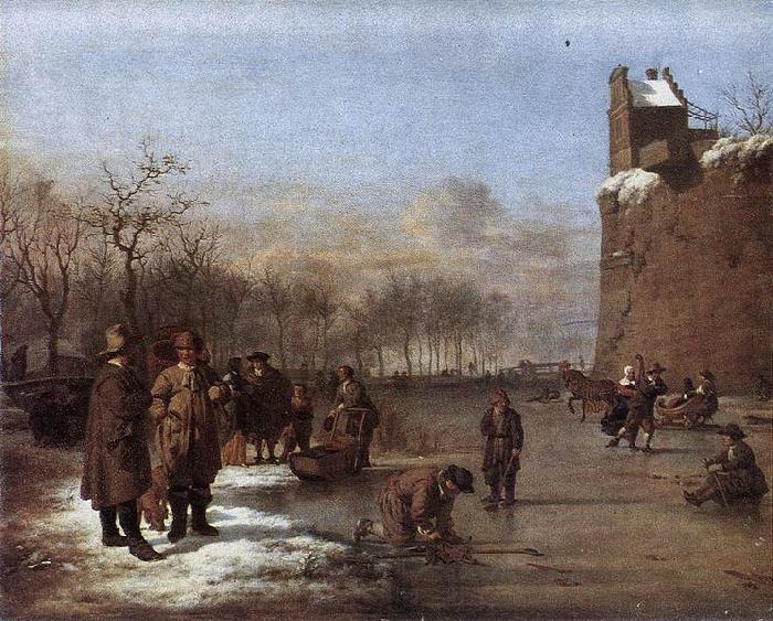 Adriaen van de Velde Amusement on the Ice France oil painting art